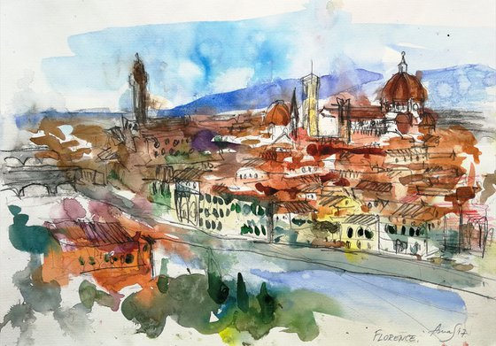 Florence watercolor Sketch