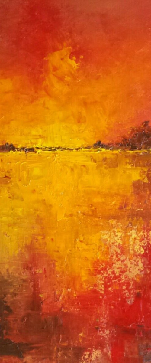 Oil 16 x 20 Orange Glow by Louise Pirrotta