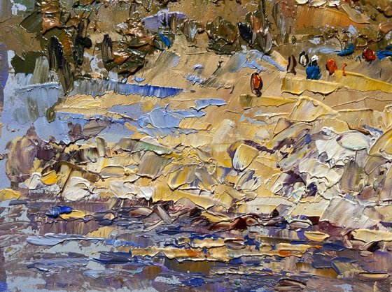 The bank of a mountain river