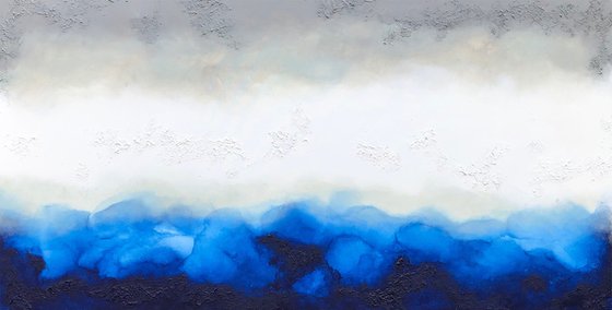 blue and grey rawness  (140 x 70 cm) Dee Brown