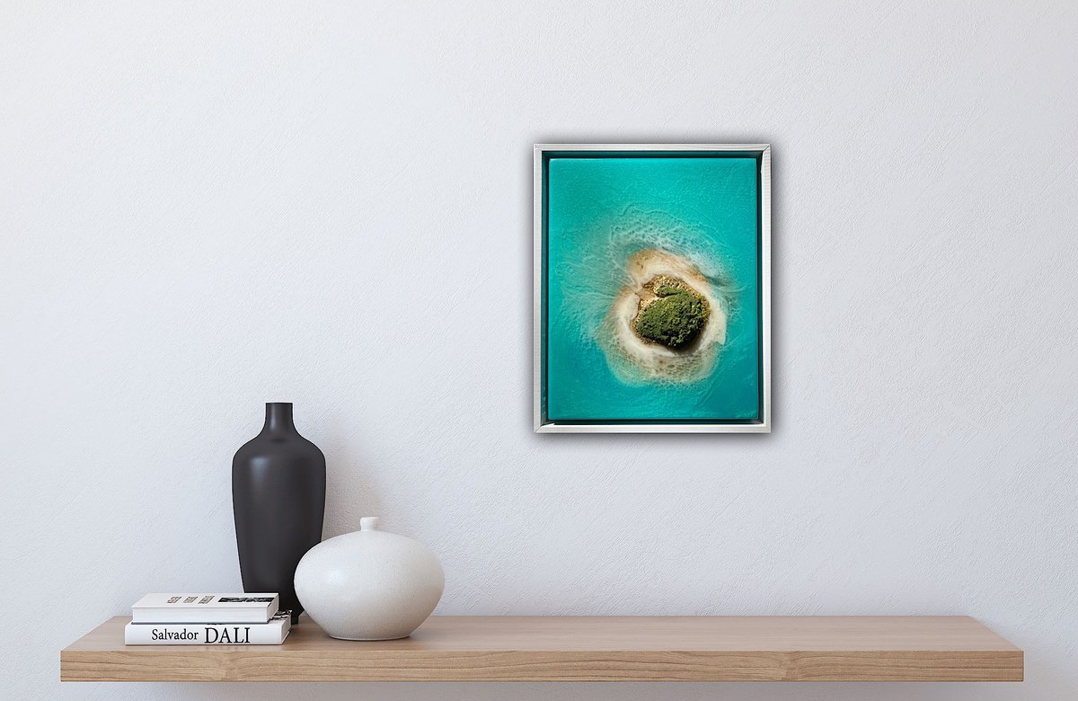 Organic Landscape Painting By Ana Hefco, 10 X 12, Oh Happy Days, Original Artwork