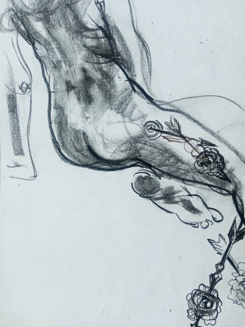 FLYING TATTOOS nude sketch 05 by Oxana Raduga