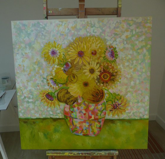 Sunflowers in a vase