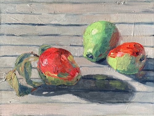 Young apples by Nataliya Lemesheva