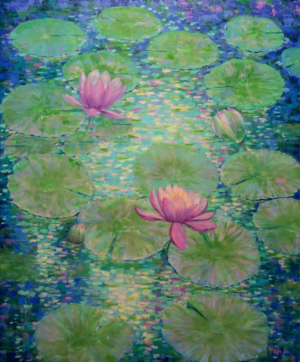 Garden Of Light And Water Lilies. By Anastasia Woron, 24 X 29, Artwork For Sale On Artfinder