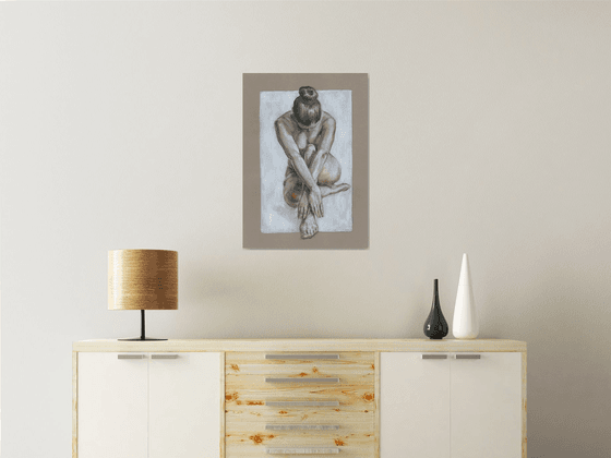 Nude woman, bedroom art, nudity art, female figure