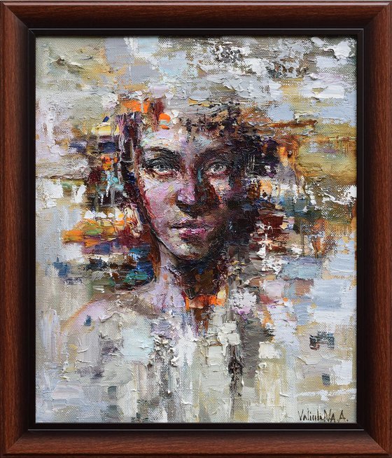 Abstract woman face, Framed
