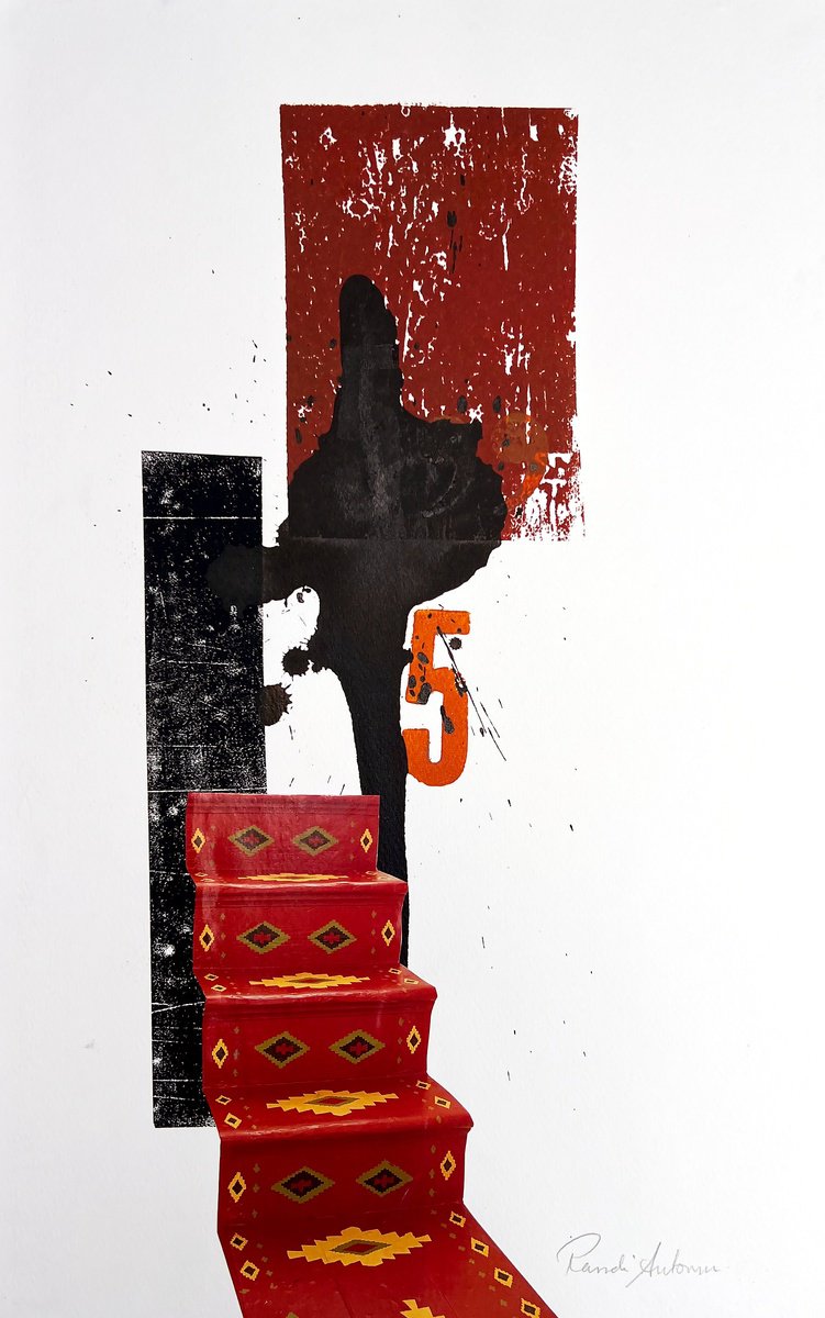 Still Life Collage By Randi Antonsen, 13 X 20", Time Is Now, Original Artwork