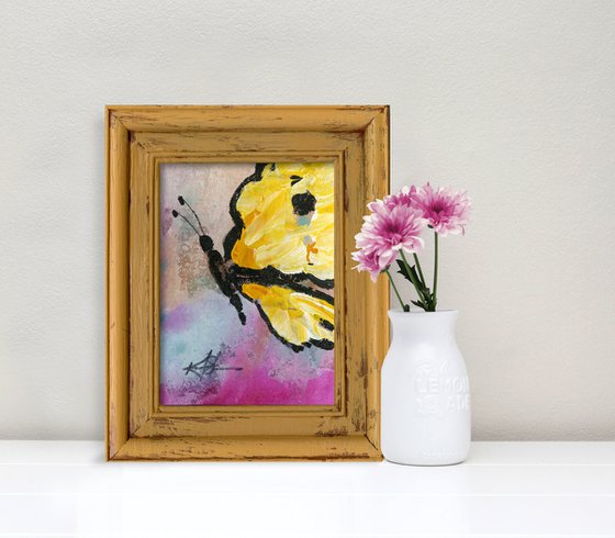 Butterfly Beauty 7 - Framed Painting by Kathy Morton Stanion
