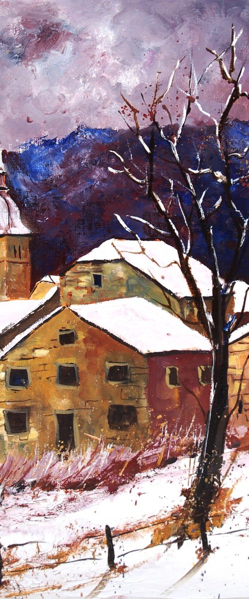 Snow on an old village by Pol Henry Ledent