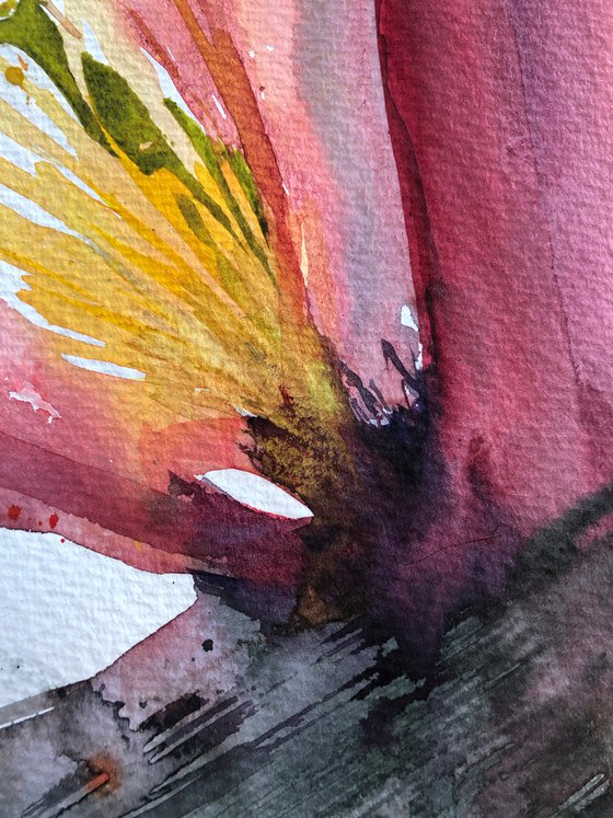 Integrity. Floral shades. A series of abstract original watercolours.