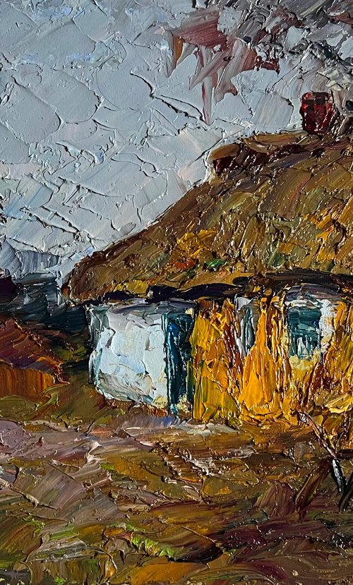 Geese in the Yard by Boris Serdyuk