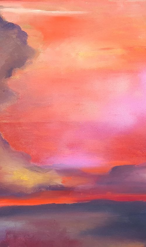 Abstract landscape (50x70cm) by Simon Tünde