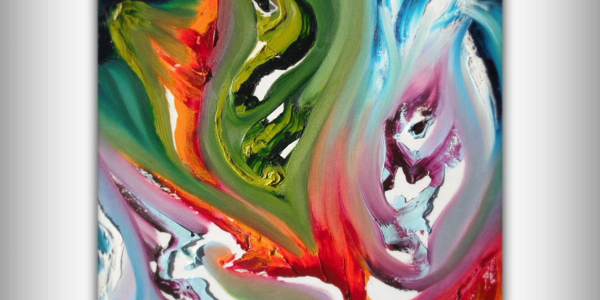 Art of the Day: "Fire's clash - Original abstract painting, oil on canvas, 2015" by Davide De Palma