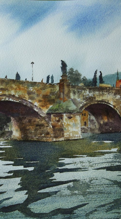 The Charles bridge by Elena Gaivoronskaia