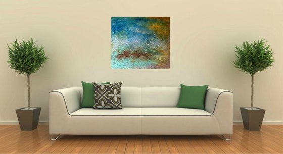 Idillio (n.350) - 95,00 x 82,00 x 2,50 cm - ready to hang - acrylic painting on stretched canvas