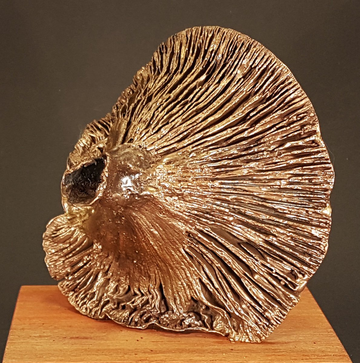 Impressionistic Botanical Bronze Sculpture By Wichert Van Engelen, 6 X 6", The Hole, Original Artwork