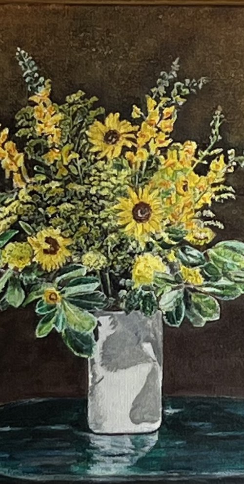 Yellow daisies flowers by Isabelle Lucas