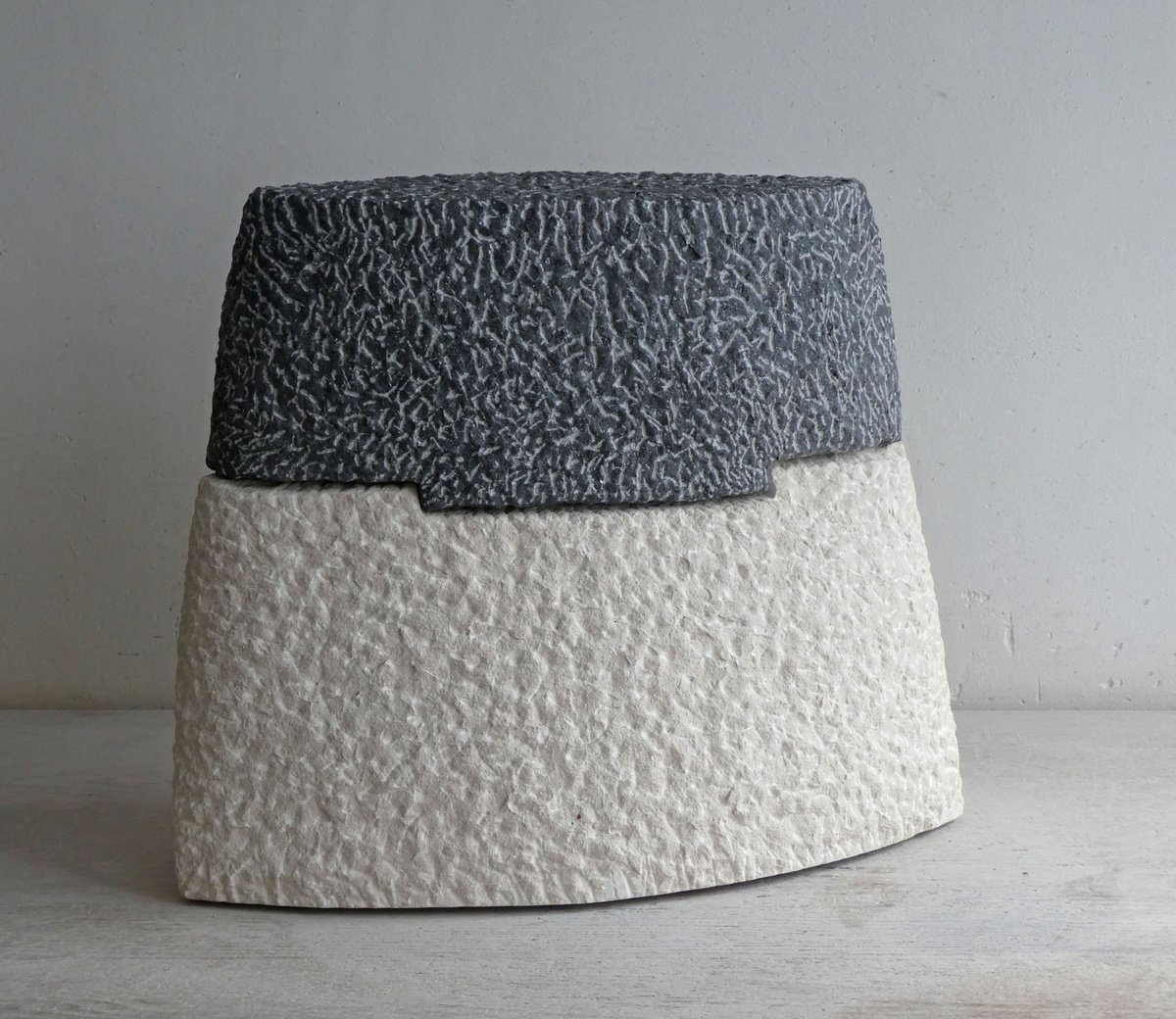 Abstract Stone Sculpture By Fieke De Roij, 21 X 17, Two Unity, Original Artwork