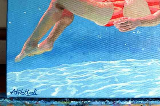 Underneath LI - Miniature swimming painting