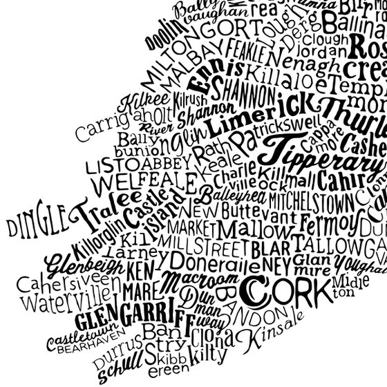 Ireland Type Map (White)