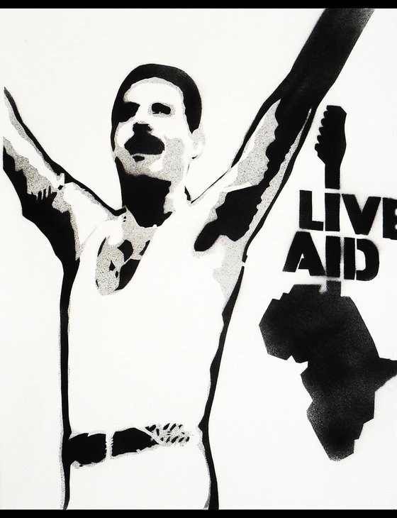 Popiconic moment 2 Live Aid (on plain paper).