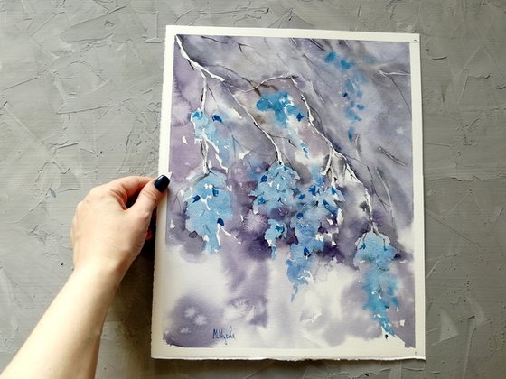 Wisteria flowers  painting