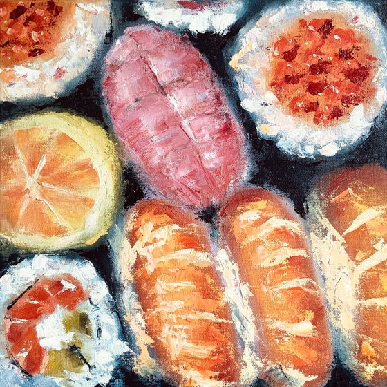 Sushi set, diptych