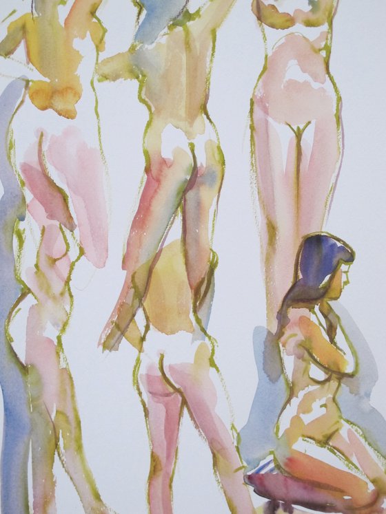 female nude 6 poses