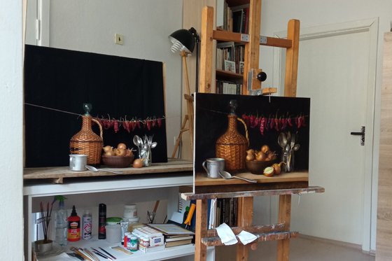 Still Life with Hot Peppers