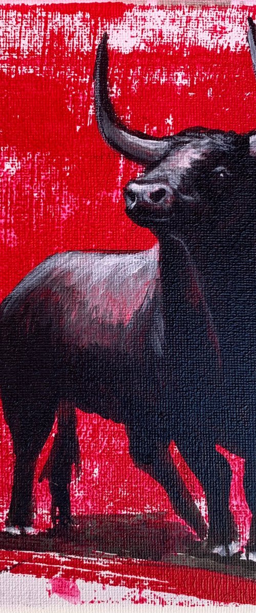 Black bull by Anzhelika Klimina