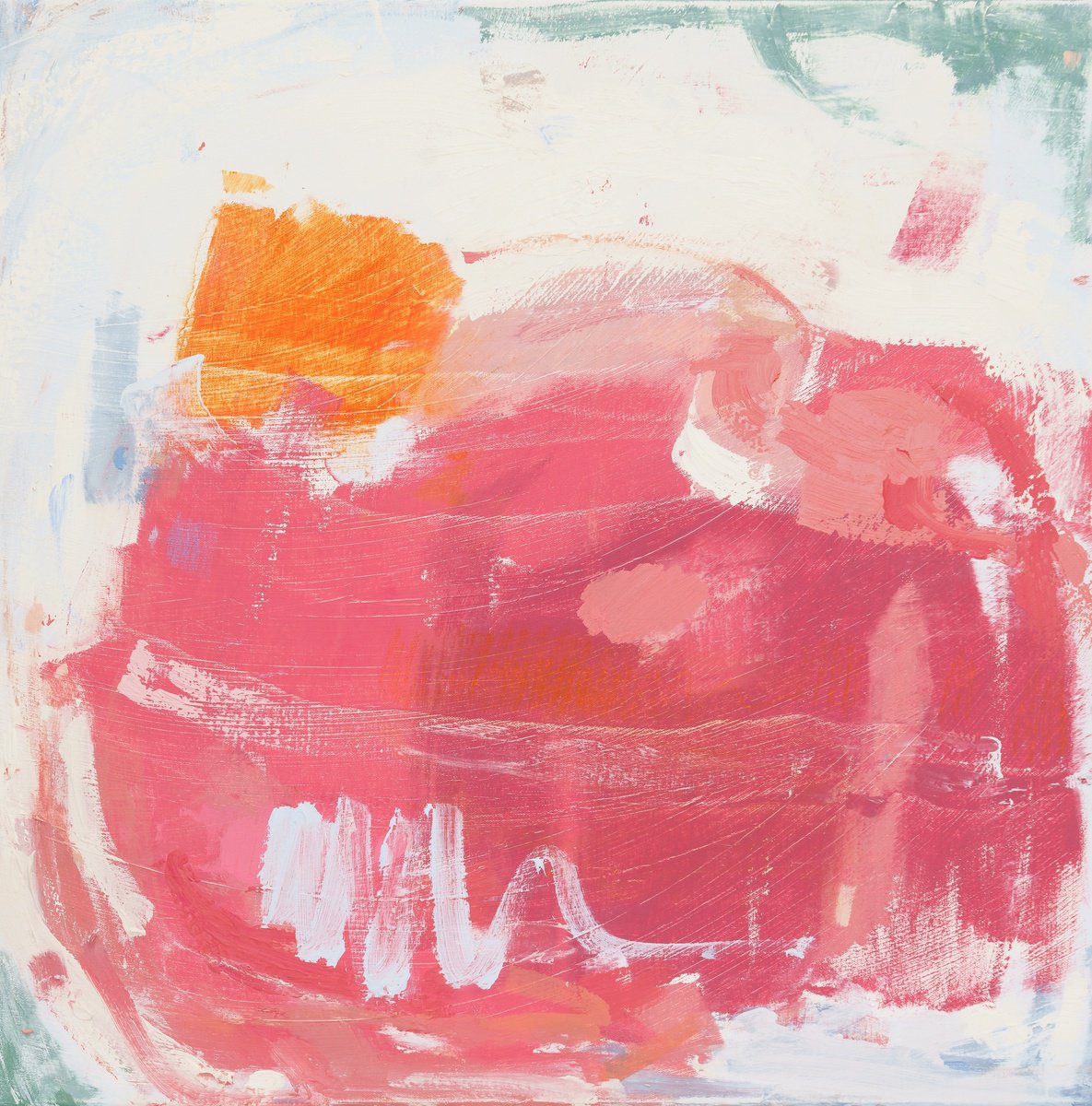 Abstract Acrylic Painting By Susana Sancho Beltran, 28 X 28", Emotional Map 20, Original Artwork