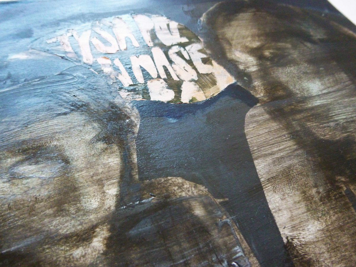 Expressive Portrait Painting By Cynthia Gregorova, 15 X 11, Rather Look At Yourself, Original Artwork