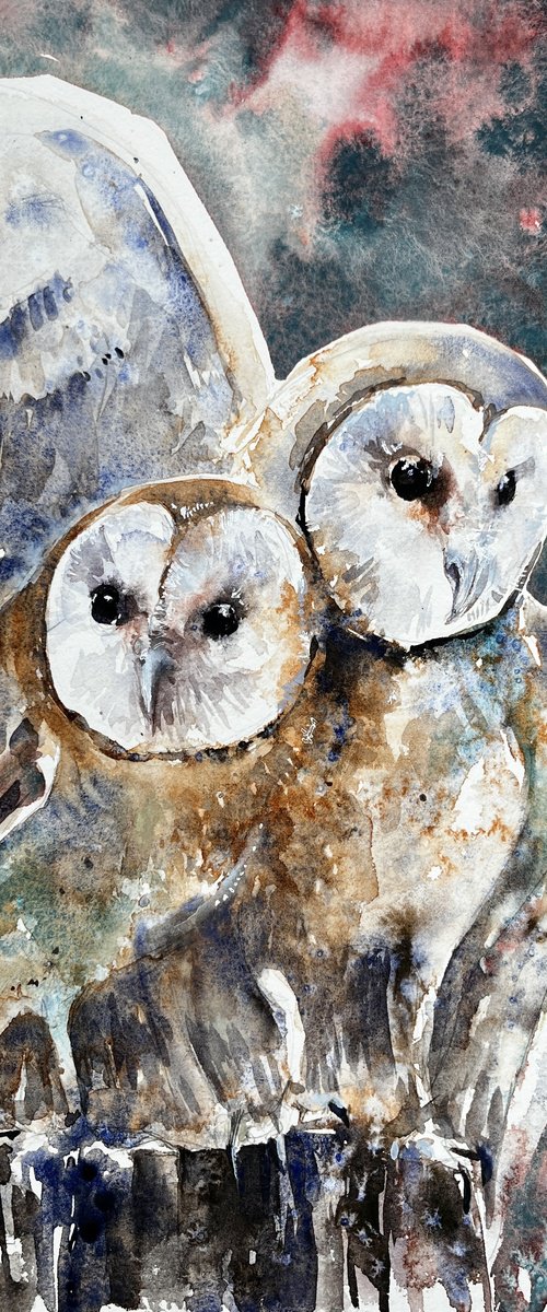 Owls#5 by Larissa Rogacheva