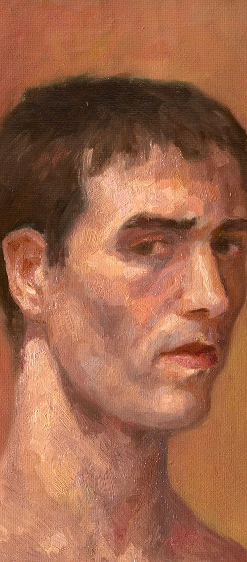 selfportrait on brown by Olivier Payeur