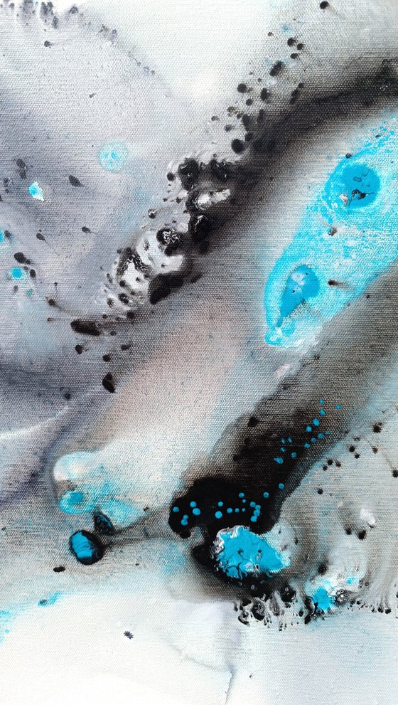 Nature 567 — Abstract Cyan Constellation