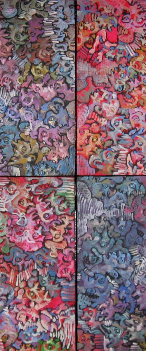 BUNHEADS 4. (tetraptych) by LENKA STASTNA