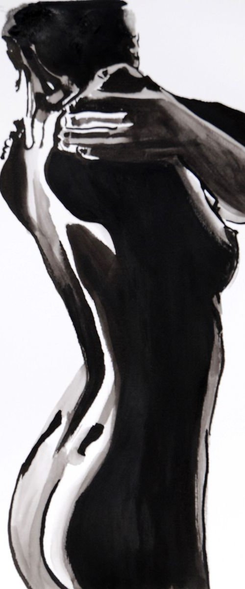 Nude 90 / Black and white (41 x 24 cm) by Alexandra Djokic