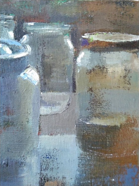 Still life-kitchen(58x46cm, oil painting, ready to hang)