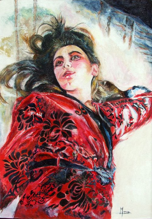 Red kimono by Anna Sidi-Yacoub