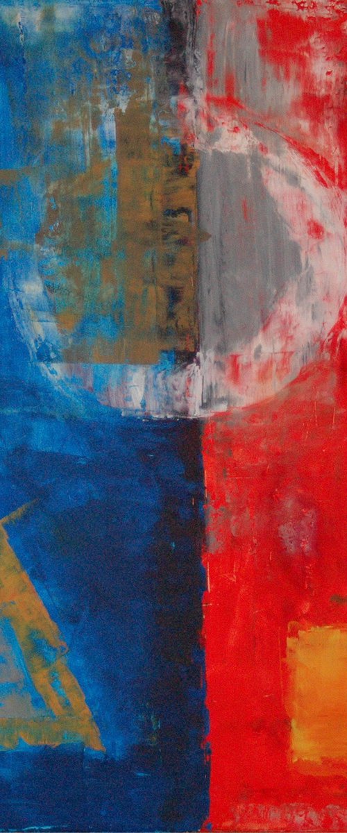 "Composition of Opposites". Cold wax and oil. by Rumen Spasov