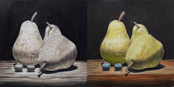 Three small pears