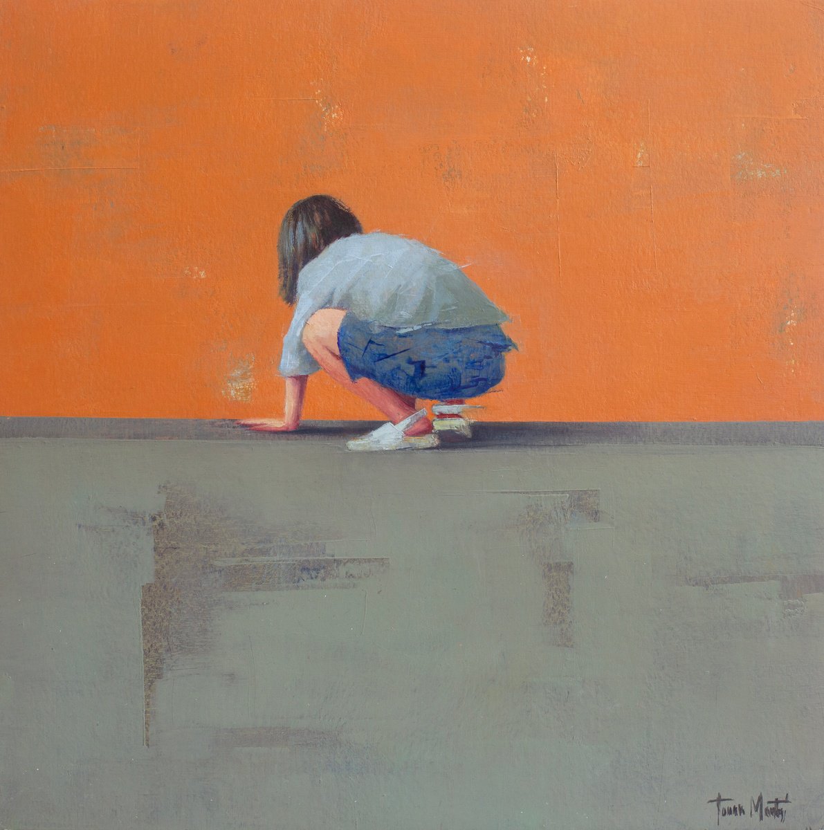 Expressive Oil Painting , In The Afternoon By Tomasa Martin, 12 X 12, Artwork For Sale On Artfinder