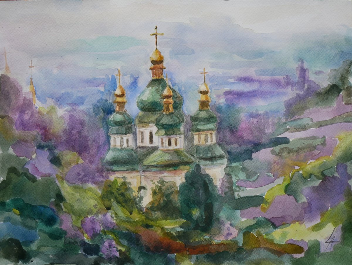 Kyiv. Vydubychi Monastery. by Elena Lykhodid
