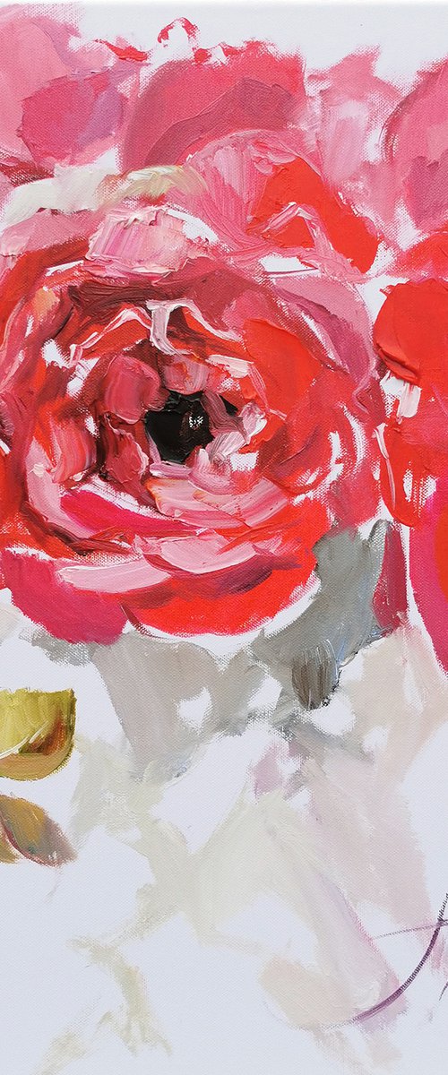 Poppy Flowers Oil Painting by Annet Loginova