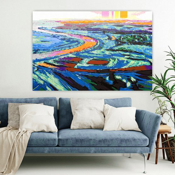 RIVER | ORIGINAL PAINTING ACRYLIC ON CANVAS