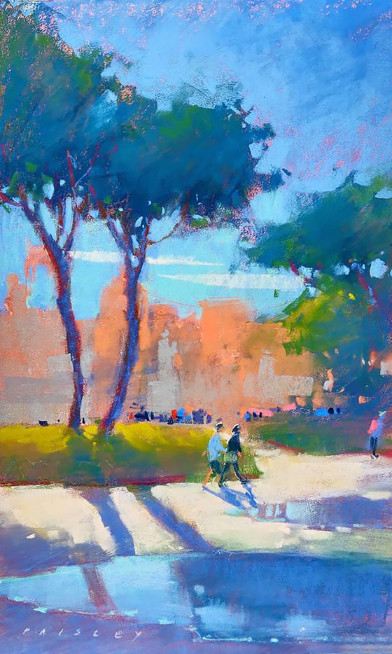 Rome After Rain - small pastel work