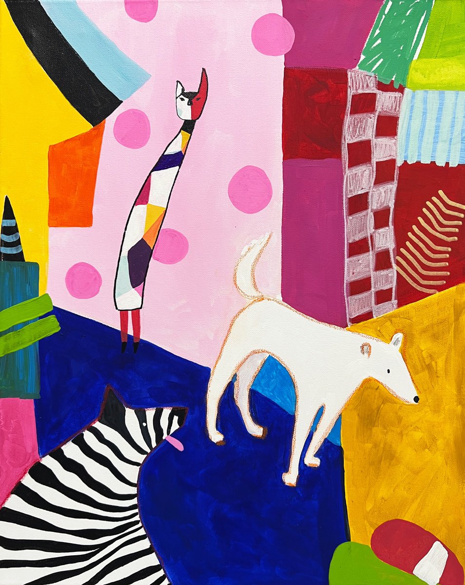 Bright Abstract Animal Art by Sasha Robinson