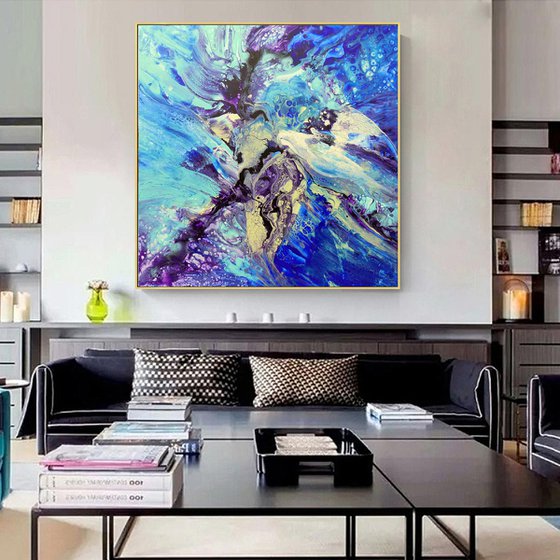 The flight of the Eagle - Large modern abstract painting art