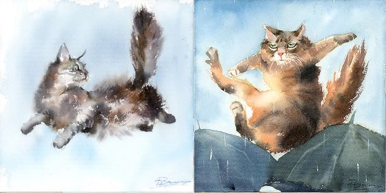 Midair Mischief - Diptych